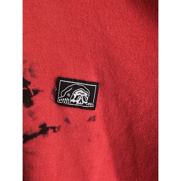 Lurking Class Sketchy Tank Logo Black Red Tie Dye Skater Hoodie Sz Med Skull - Picture 3 of 9